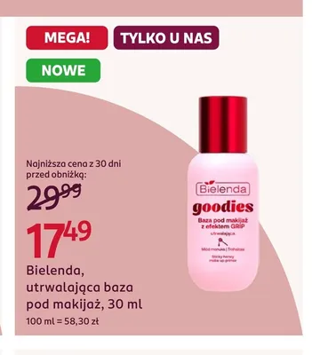 Utrwalająca baza pod makijaż Bielenda Goodies promocja w Rossmann