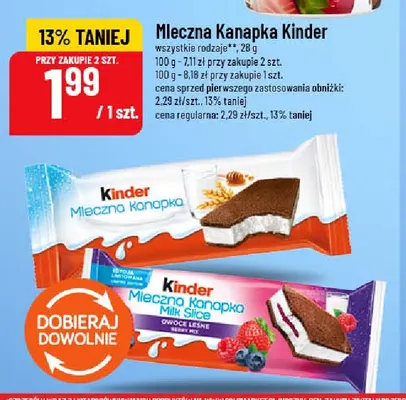 Mleczna Kanapka Kinder promocja w POLOmarket