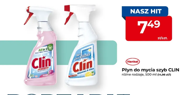 Płyn do mycia szyb Clin promocja w PSB Mrówka