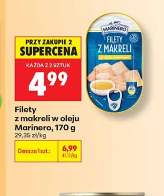 Filety z makreli w oleju Marinero promocja w Biedronka