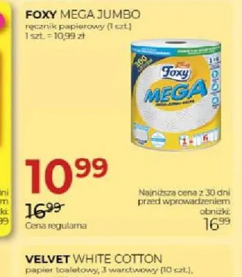 Ręcznik papierowy Foxy Mega Jumbo promocja w Drogerie Jawa