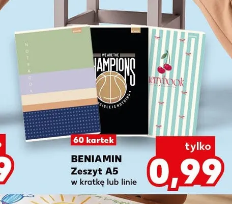 Zeszyt A5 w kratkę Beniamin 60 kartek promocja w Kaufland