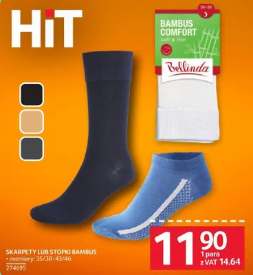 Skarpety lub stopki bambus promocja w Selgros