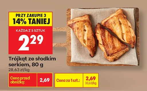 Trójkąt ze słodkim serkiem promocja w Biedronka