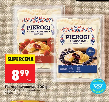Pierogi owocowe z jagodami promocja w Biedronka