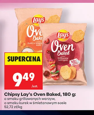 Chipsy Lay's Oven Baked o smaku kurek w śmietanowym sosie promocja w Biedronka