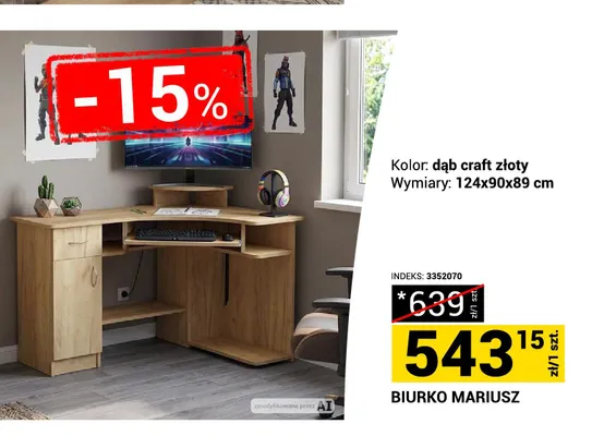Biurko Mariusz promocja w Merkury Market