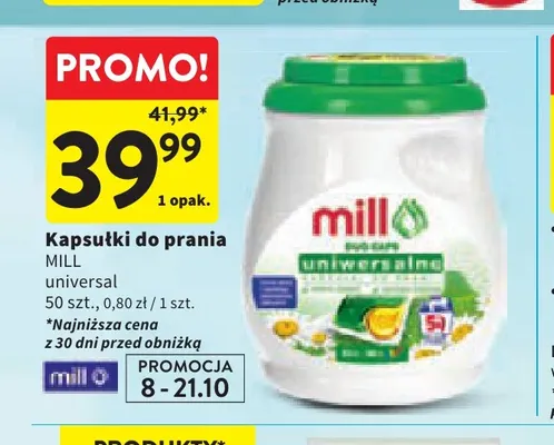 Kapsułki do prania Mill Universal promocja w Intermarche