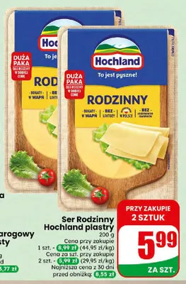 Ser Rodzinny w plastrach Hochland promocja w Dino