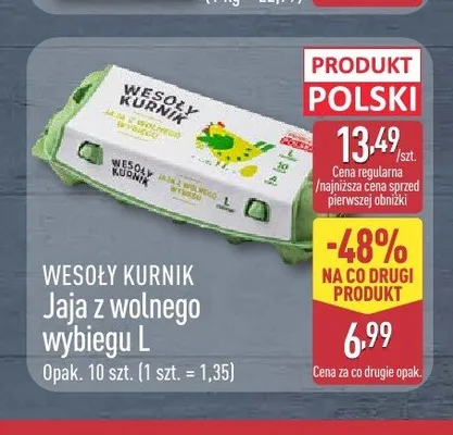 Jaja z wolnego wybiegu L Wesoły Kurnik promocja w Aldi