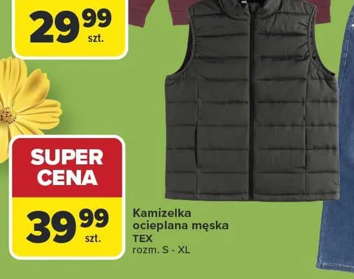Kamizelka ocieplana męska promocja w Carrefour