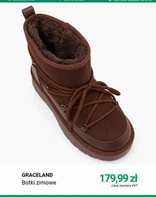 Botki zimowe Graceland promocja w Deichmann