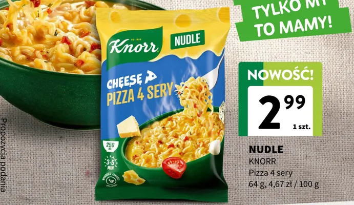 Nudle Pizza 4 sery promocja w Intermarche