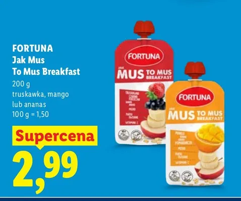 Mus To Mus Breakfast truskawka promocja w Lidl