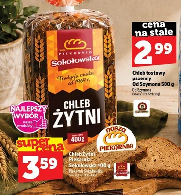 Chleb żytni Piekarnia Sokołowska promocja w TOPAZ