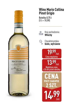 Wino pinot grigio promocja w Aldi