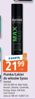 Lakier do włosów Syoss promocja w Leclerc