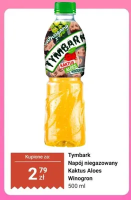 Napój niegazowany Tymbark Kaktus Aloes Winogron promocja w Dino