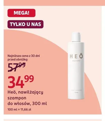 Szampon do włosów nawilżający Heö promocja w Rossmann