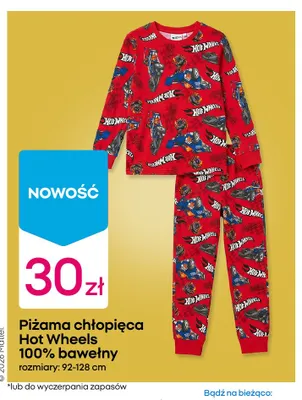 Piżama chłopięca Hot Wheels promocja w Pepco