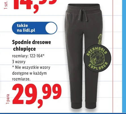Spodnie dresowe chłopięce promocja w Lidl