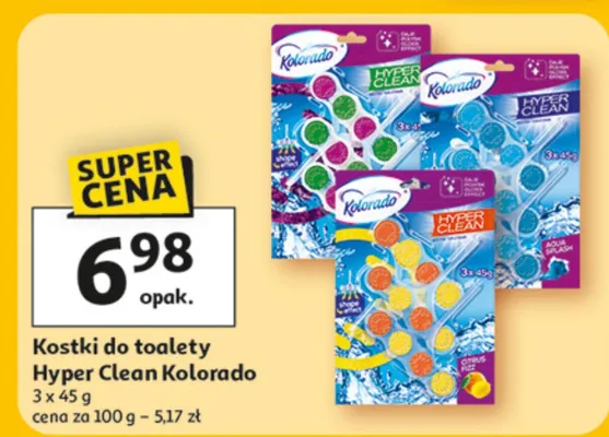 Kostki do toalety Hyper Clean Kolorado promocja w Auchan