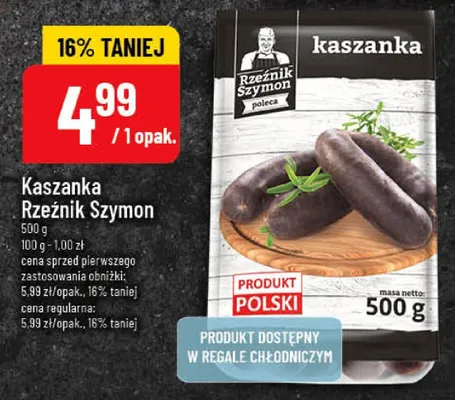Kaszanka Rzeźnik Szymon promocja w POLOmarket