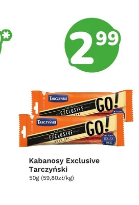 Kabanosy Exclusive GO! wieprzowe Tarczyński promocja w Limonka