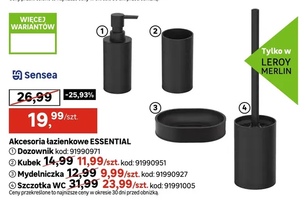 Mydelniczka Essential Sensea promocja w Leroy Merlin