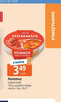 Hummus Lavica Food promocja w Leclerc