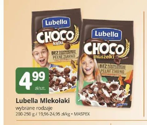Płatki Lubella Mlekołaki Choco kulki promocja w Marketvita