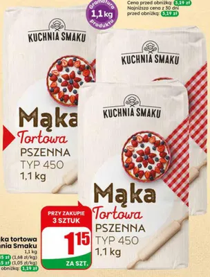 Mąka tortowa pszenna typ 450 Kuchnia Smaku promocja w Dino