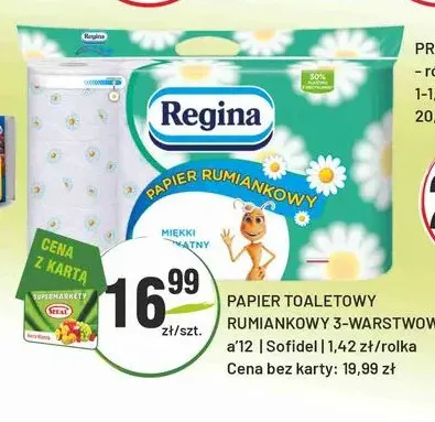 Papier toaletowy rumiankowy 3-warstwowy Regina promocja w Sedal