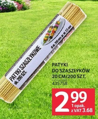 Patyki do szaszłyków 20cm 435758 promocja w Selgros