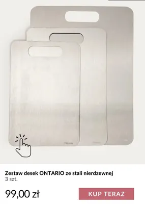 Zestaw desek Ontario ze stali nierdzewnej 3 szt. Homla promocja w Homla