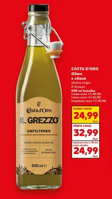 Oliwa z oliwek extra virgin Il Grezzo 500ml promocja w Kaufland