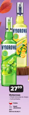 Wyborowa Fresh limonka & mięta promocja w Netto
