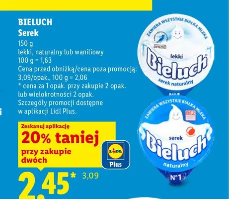 Serek Bieluch waniliowy promocja w Lidl