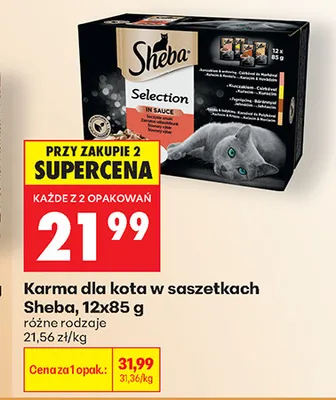 Karma dla kota w saszetkach Sheba 12-pak promocja w Biedronka