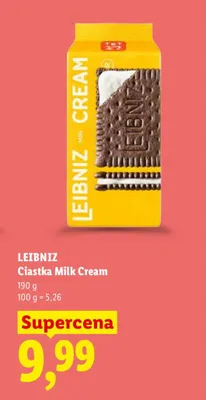 Ciastka Milk Cream Leibniz promocja w Lidl