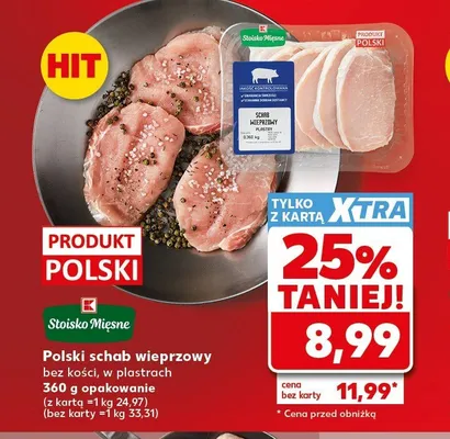 Schab wieprzowy bez kości w plastrach Stoisko Mięsne promocja w Kaufland