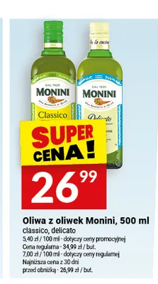 Oliwa z oliwek Monini Delicato promocja w Twój Market