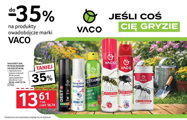 Płyn na komary i kleszcze VACO DEET 50% promocja w Selgros