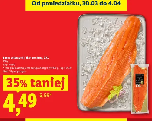 Łosoś atlantycki filet promocja w Lidl