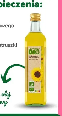 Ekologiczny olej słonecznikowy promocja w Carrefour