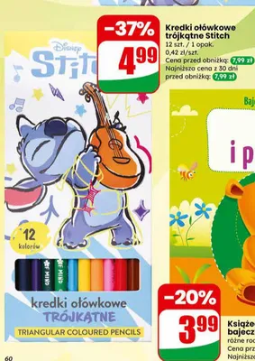 Kredki ołówkowe trójkątne Stitch promocja w Dino