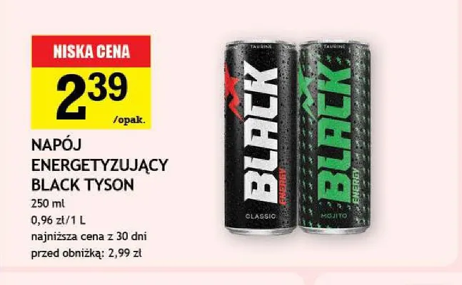Napój energetyzujący Black Tyson Classic promocja w Gram Market