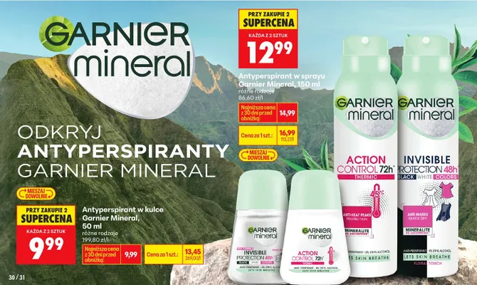 Antyperspirant w sprayu Invisible Protection 48h Black White Colors promocja w Biedronka