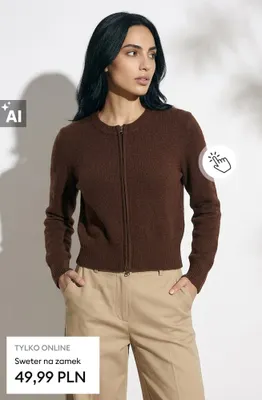 Sweter na zamek promocja w Sinsay