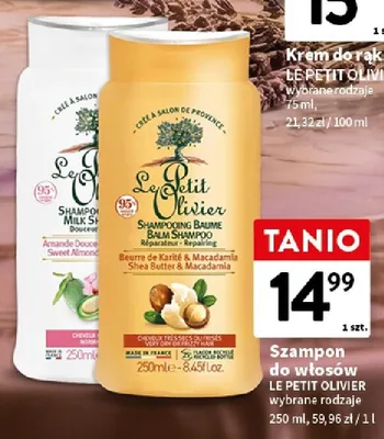 Szampon do włosów Le Petit Olivier migdałowy promocja w Intermarche
